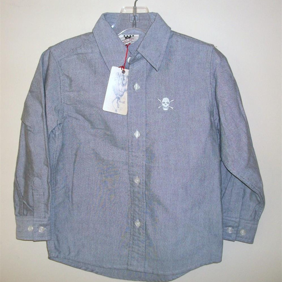BOYS OXFORD SHIRT Toddler Sizes NWT WES & WILLY Designer Kids Wear Gorgeous - Picture 1 of 2